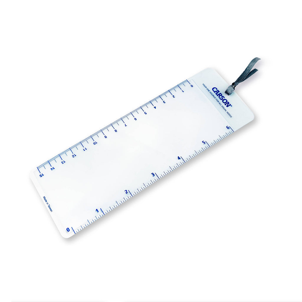 Carson MagniMark MM-22 3x Fresnel Bookmark Magnifier with Ruler