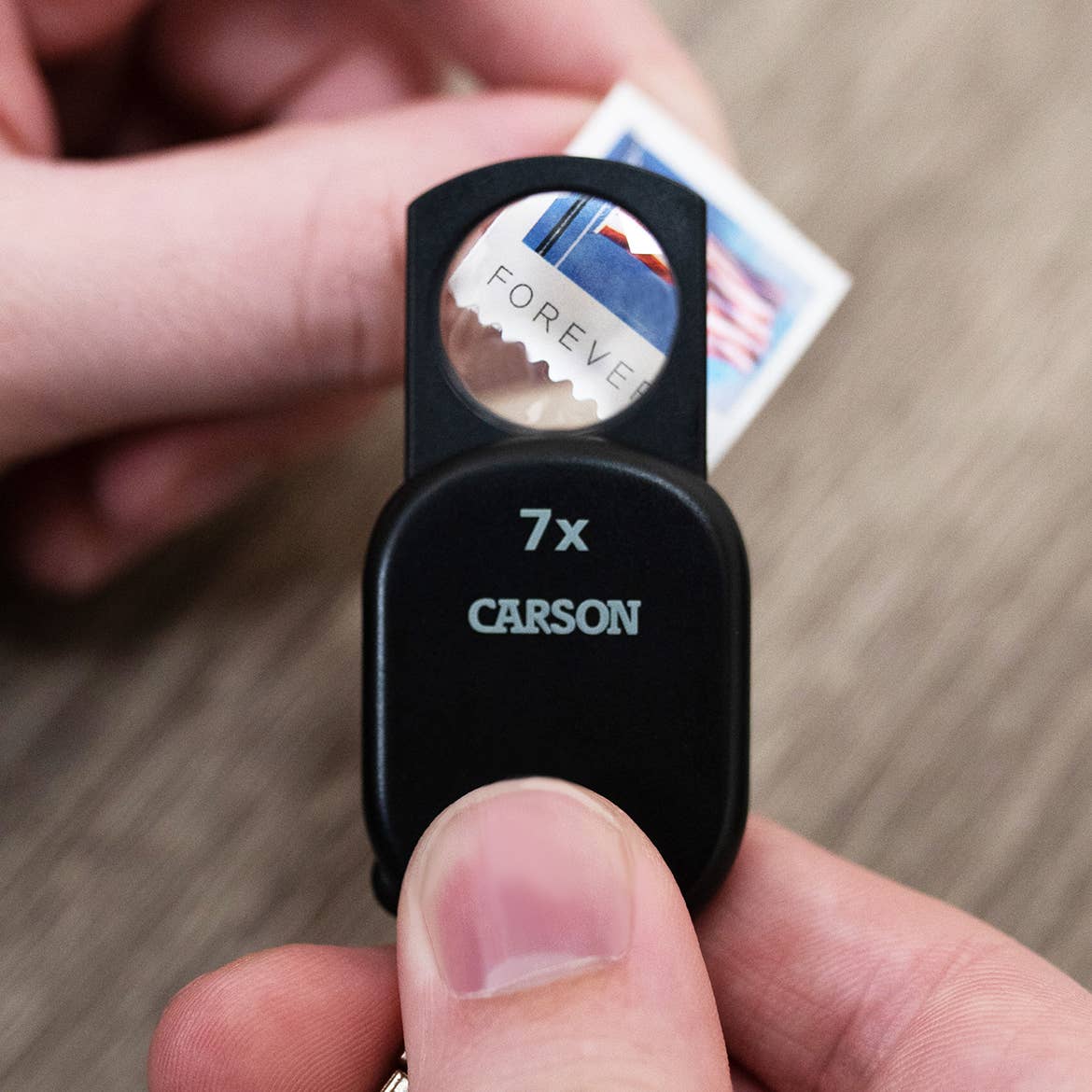 Carson Clip & View GN-70 7x Pop-Up Keychain Magnifier
